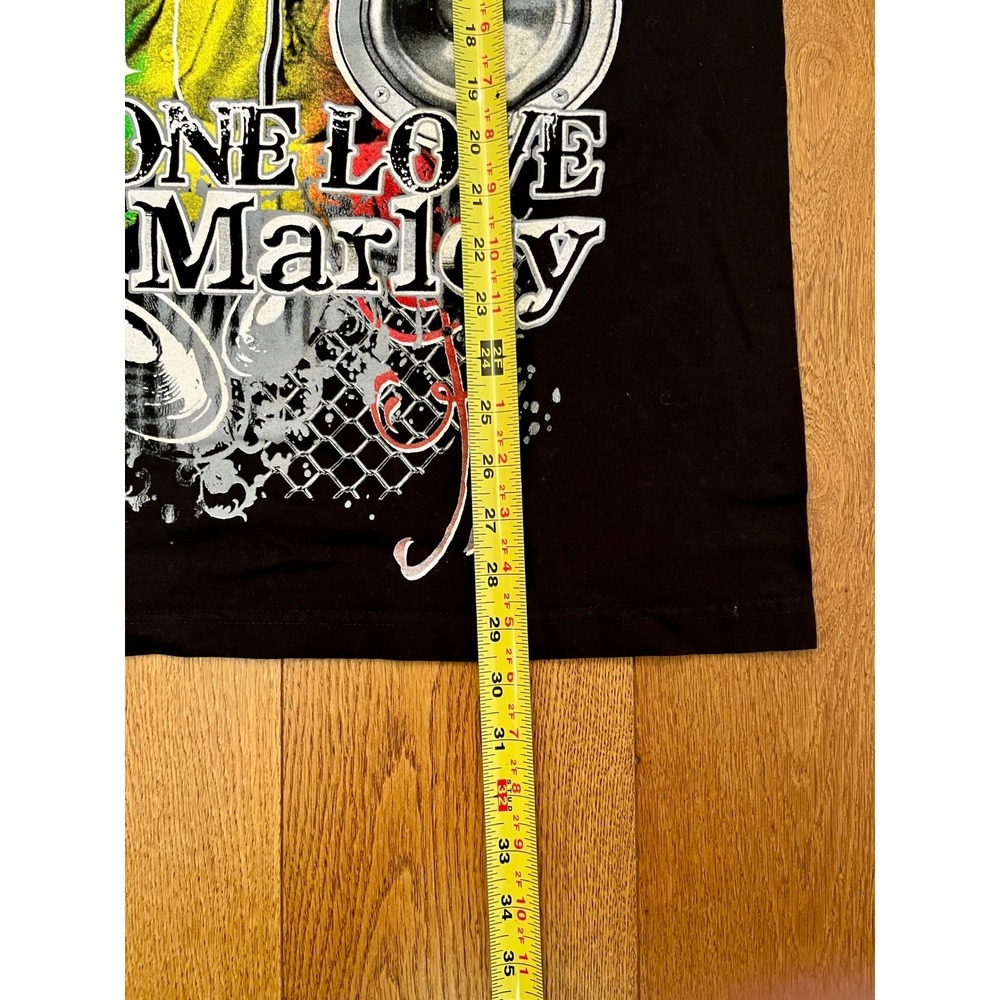 Bob Marley One Love Graphic T-Shirt Mens Large Pro Power Super Heavy Cotton - Picture 3 of 8
